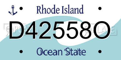 D42558O Rhode Island License Plate