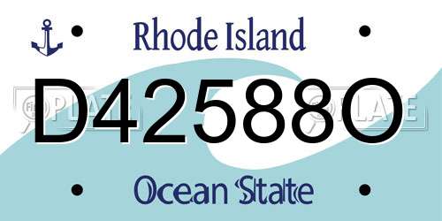 D42588O Rhode Island License Plate