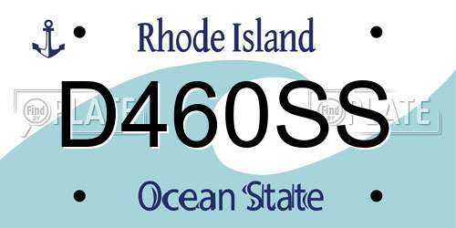D460SS Rhode Island License Plate