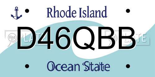 D46QBB Rhode Island License Plate