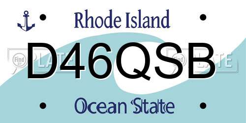 D46QSB Rhode Island License Plate
