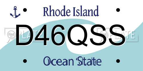D46QSS Rhode Island License Plate