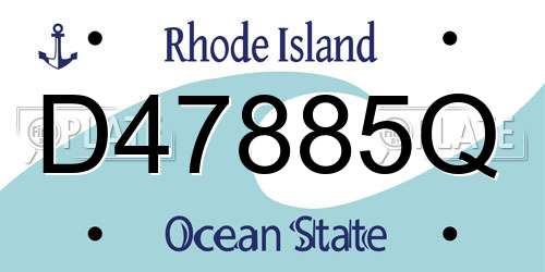D47885Q Rhode Island License Plate