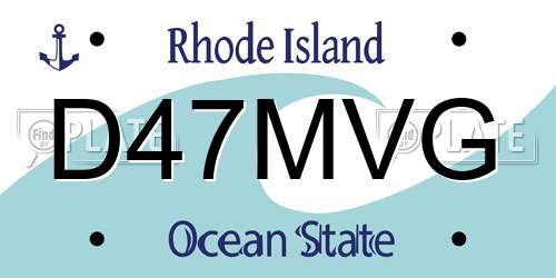D47MVG Rhode Island License Plate