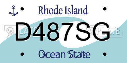 D487SG Rhode Island License Plate