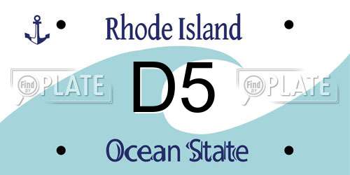 D5 Rhode Island License Plate