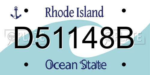 D51148B Rhode Island License Plate