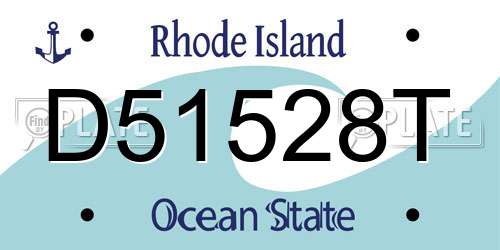 D51528T Rhode Island License Plate
