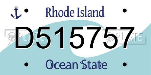 D515757 Rhode Island License Plate