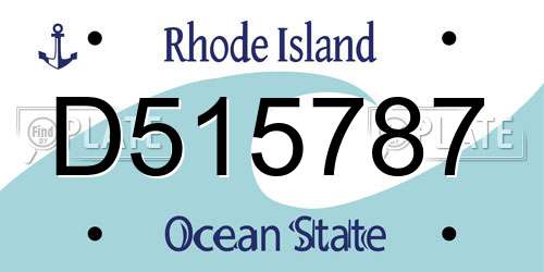 D515787 Rhode Island License Plate