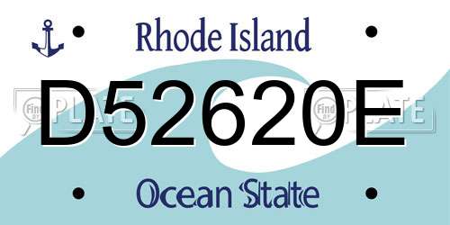 D52620E Rhode Island License Plate
