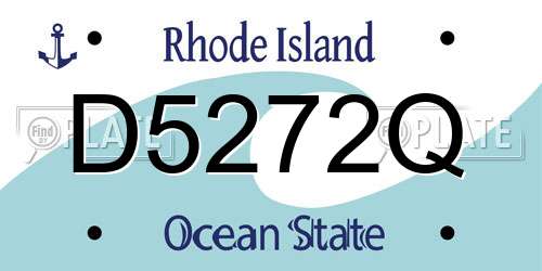 D5272Q Rhode Island License Plate
