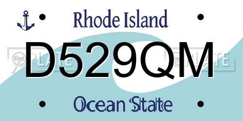 D529QM Rhode Island License Plate
