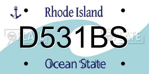 D531BS Rhode Island License Plate