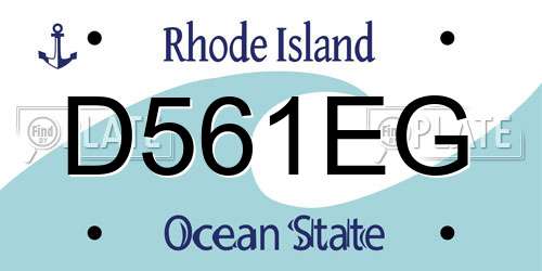 D561EG Rhode Island License Plate
