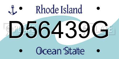 D56439G Rhode Island License Plate