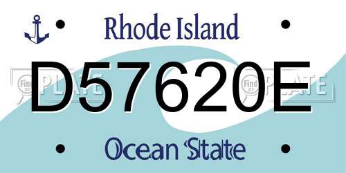 D57620E Rhode Island License Plate