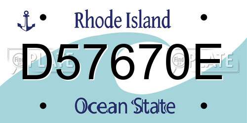 D57670E Rhode Island License Plate