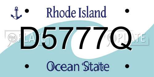 D5777Q Rhode Island License Plate