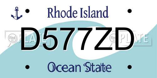 D577ZD Rhode Island License Plate
