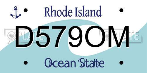 D579OM Rhode Island License Plate