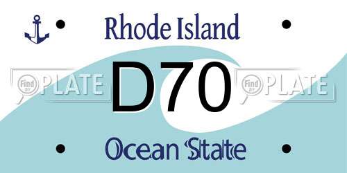 D70 Rhode Island License Plate