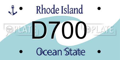 D700 Rhode Island License Plate