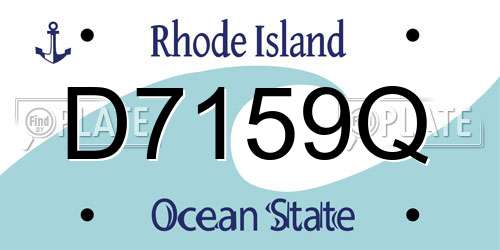 D7159Q Rhode Island License Plate