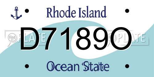 D7189O Rhode Island License Plate