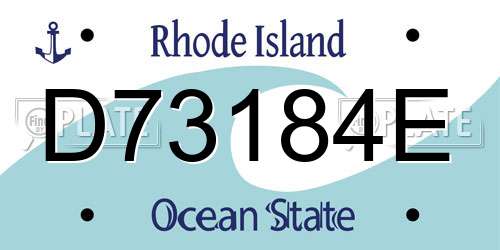 D73184E Rhode Island License Plate