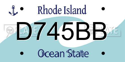 D745BB Rhode Island License Plate