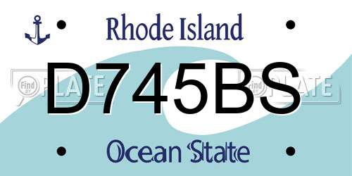 D745BS Rhode Island License Plate