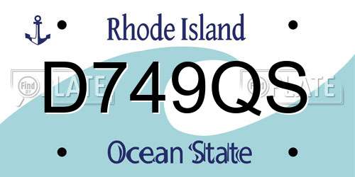 D749QS Rhode Island License Plate