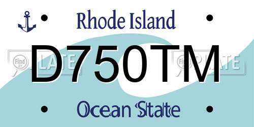 D750TM Rhode Island License Plate