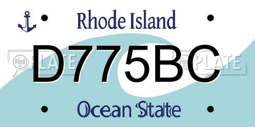 D775BC Rhode Island License Plate