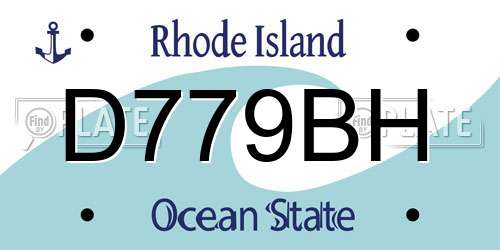 D779BH Rhode Island License Plate