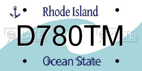 D780TM Rhode Island License Plate
