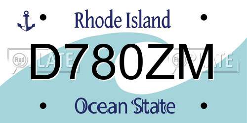 D780ZM Rhode Island License Plate