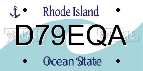 D79EQA Rhode Island License Plate