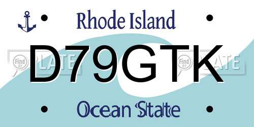 D79GTK Rhode Island License Plate