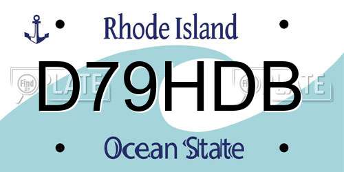 D79HDB Rhode Island License Plate