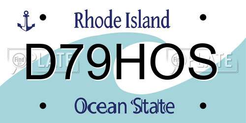 D79HOS Rhode Island License Plate