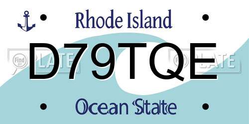 D79TQE Rhode Island License Plate