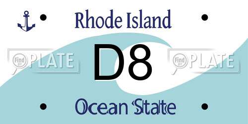 D8 Rhode Island License Plate
