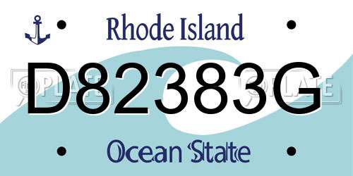 D82383G Rhode Island License Plate