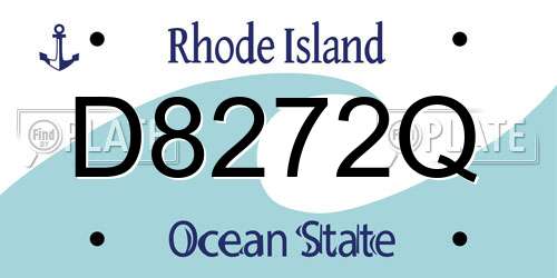 D8272Q Rhode Island License Plate