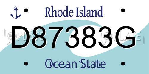 D87383G Rhode Island License Plate