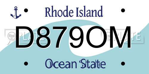 D879OM Rhode Island License Plate