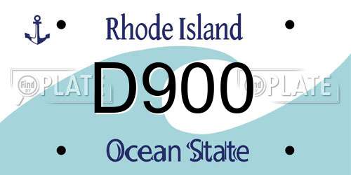 D900 Rhode Island License Plate