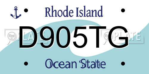 D905TG Rhode Island License Plate
